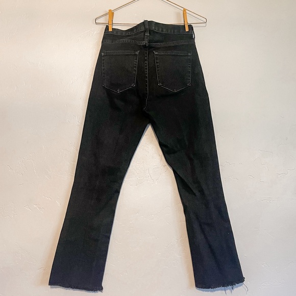 Everlane High Rise Kick Crop Black Jeans - Picture 2 of 8